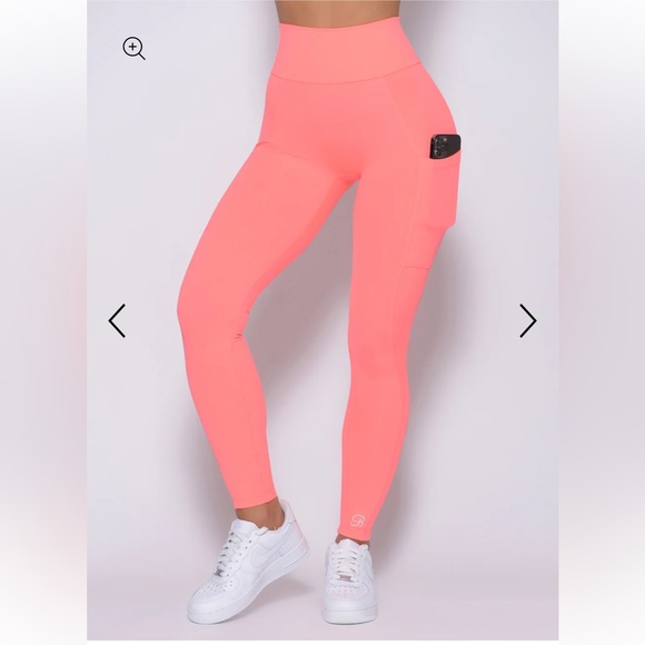 Bombshell Sportswear Curves Leggings, Wild Peach - Picture 5 of 9
